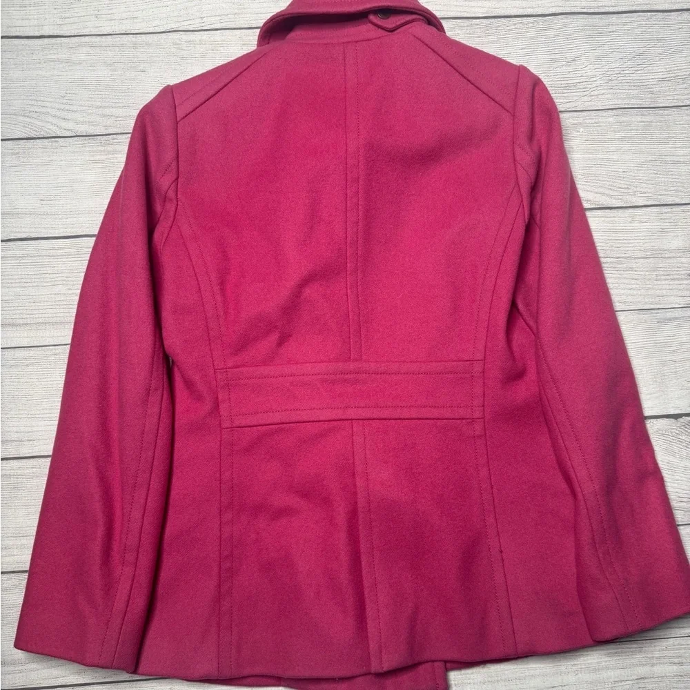 J. Crew Women’s Wool Blend Pink Pea‎ Coat Size XS - Picture 4 of 8